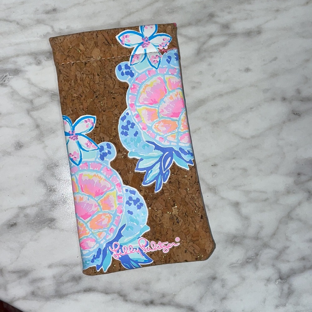 Lily Pulitzer cork sunglasses case